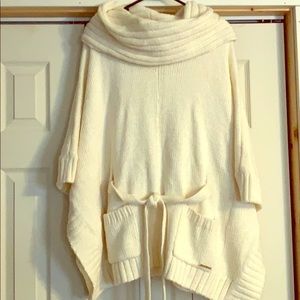 Beautiful winter white shawl sweater